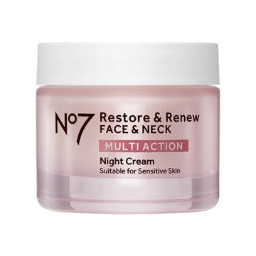 No7 Restore & Renew Face & Neck Night Cream 50ml | Anti-Aging Skincare
